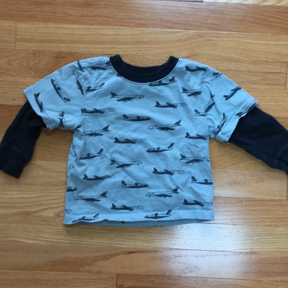 Airplanes ✈️ long sleeved shirt in blue - 2T